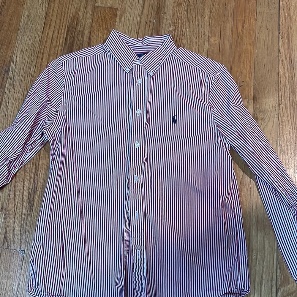 Ralph Lauren Boys Button Up Shirt Size L (14-16) Long Sleeve, Striped